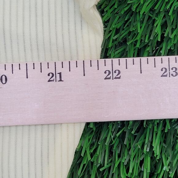 Vintage Polyester Textured Button Shirt Large 22x31 Yellow - Picture 4 of 12